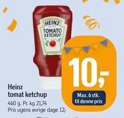 Føtex Heinz tomat ketchup, DKK 10 tilbud