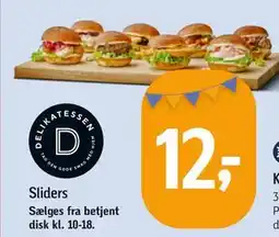 Føtex Sliders, DKK 12 tilbud