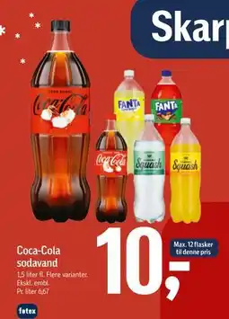 Føtex Coca-Cola sodavand, DKK 10 tilbud