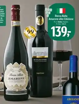 Føtex Rocca Alata Amarone eller Edizione, DKK 139 tilbud