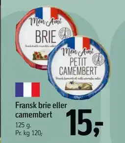 Føtex Fransk brie eller camembert, DKK 15 tilbud