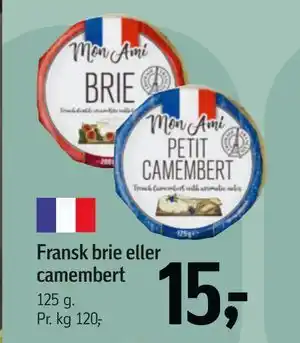 Føtex Fransk brie eller camembert, DKK 15 tilbud