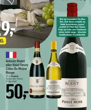Føtex Antonin Rodet eller Vidal Fleury Cötes Du Rhône Rouge, DKK 50 tilbud