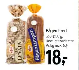 Føtex Pågen brød, DKK 18 tilbud