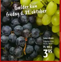 Føtex Løse druer, DKK 3.95 tilbud