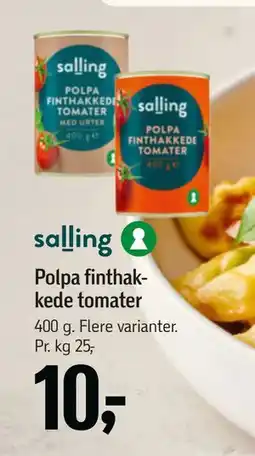 Føtex Polpa finthakkede tomater, DKK 10 tilbud