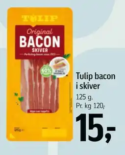 Føtex Tulip bacon i skiver, DKK 15 tilbud