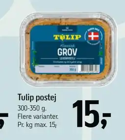 Føtex Tulip postej, DKK 15 tilbud