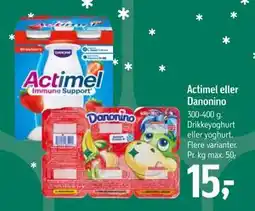 Føtex Actimel eller Danonino, DKK 15 tilbud
