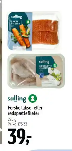 Føtex Ferske lakse- eller rødspættefileter, DKK 39 tilbud