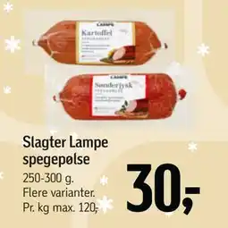 Føtex Slagter Lampe spegepølse, DKK 30 tilbud
