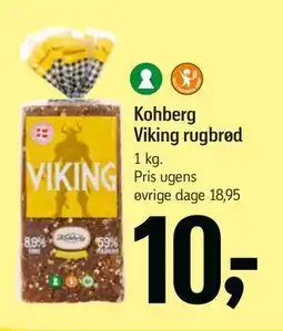 Føtex Kohberg Viking rugbrød, DKK 10 tilbud