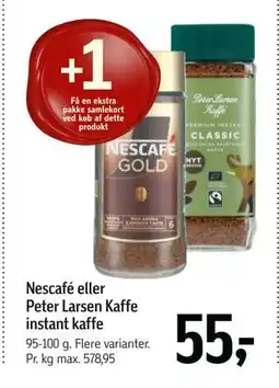 Føtex Nescafé eller Peter Larsen Kaffe instant kaffe, DKK 55 tilbud