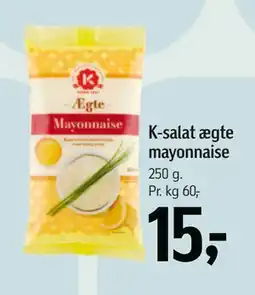 Føtex K-salat ægte mayonnaise, DKK 15 tilbud