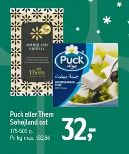 Føtex Puck eller Them Søhøjland ost, DKK 32 tilbud