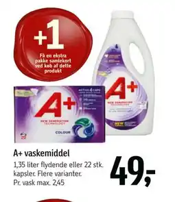 Føtex A+ vaskemiddel, DKK 49 tilbud
