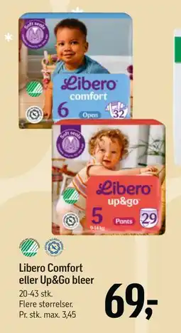 Føtex Libero Comfort eller Up&Go bleer, DKK 69 tilbud