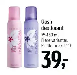 Føtex Gosh deodorant, DKK 39 tilbud
