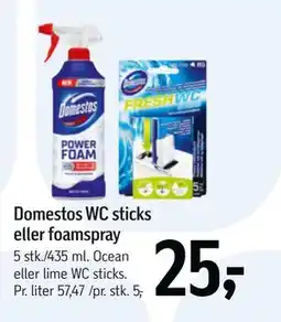 Føtex Domestos WC sticks eller foamspray, DKK 25 tilbud