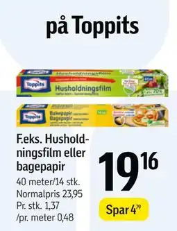 Føtex Spar 20% på Toppits tilbud