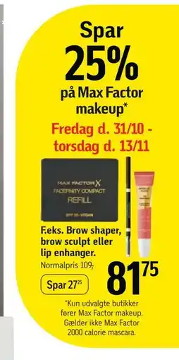 Føtex Spar 25% på Max Fact or makeup tilbud