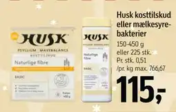Føtex Husk kosttilskud eller mælkesyrebakterier, DKK 115 tilbud