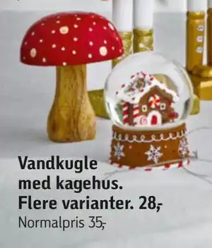 Føtex Vandkugle med kagehus, DKK 28 tilbud