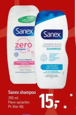 Føtex Sanex shampoo, DKK 15 tilbud