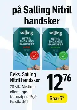 Føtex Spar 20% på Salling Nitril handsker tilbud
