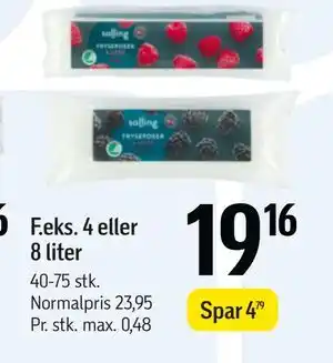 Føtex 4 eller 8 liter, DKK 19.16 tilbud