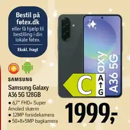 Føtex Samsung Galaxy A36 5G 128GB, DKK 1999 tilbud