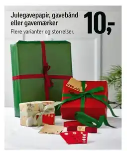 Føtex Julegavepapir, gavebånd eller gavemærker, DKK 10 tilbud