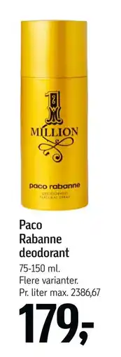 Føtex Paco Rabanne deodorant, DKK 179 tilbud