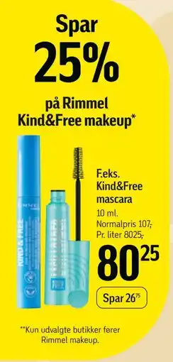 Føtex Spar 25% på Rimmel Kind&Free makeup tilbud