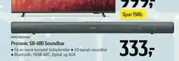 Føtex Prosonic SB-600 Soundbar, DKK 333 tilbud