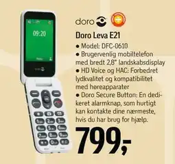 Føtex Doro Leva E21, DKK 799 tilbud