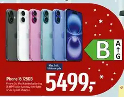 Føtex iPhone 16 128GB, DKK 5499 tilbud