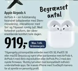 Føtex Apple Airpods 4, DKK 919 tilbud