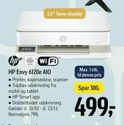 Føtex HP Envy 6120e AIO, DKK 499 tilbud