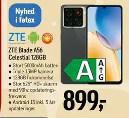 Føtex ZTE Blade A56 Celestial 128GB, DKK 899 tilbud