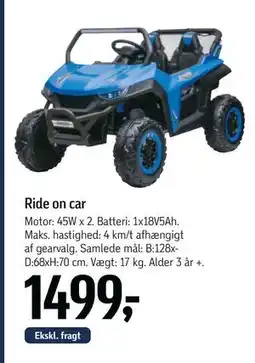 Føtex Ride on car, DKK 1499 tilbud