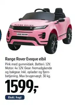 Føtex Range Rover Evoque elbil, DKK 1599 tilbud