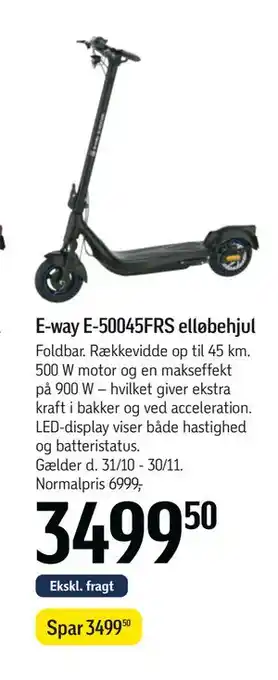 Føtex E-way E-50045FRS elløbehjul, DKK 3499.5 tilbud