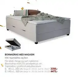 Daells Bolighus BOXMADRAS MED MAGASIN Inkl. topmadras og ben tilbud