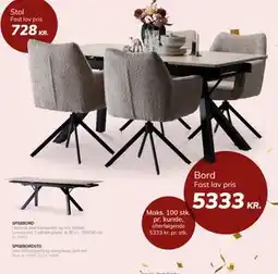 Daells Bolighus SPISEBORD, DKK 5333 tilbud