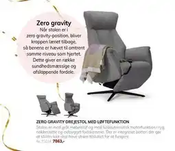 Daells Bolighus ZERO GRAVITY DREJESTOL MED LØFTEFUNKTION, DKK 7863 tilbud