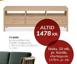 Daells Bolighus TV-BORD, DKK 1478 tilbud