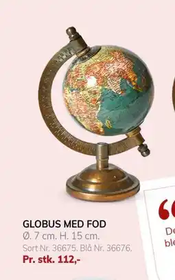 Daells Bolighus GLOBUS MED FOD, DKK 112 tilbud