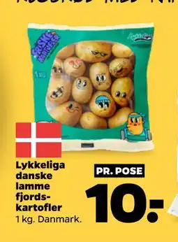 Netto Lykkeliga danske lamme fjordskartofler, DKK 10 tilbud