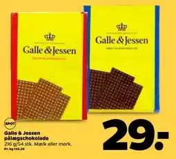 Netto Galle & Jessen pålægschokolade, DKK 29 tilbud